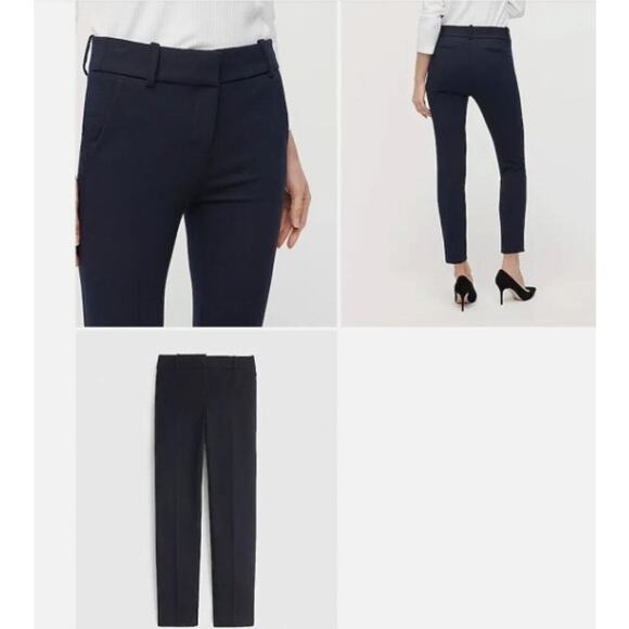 J CREW 365 Cameron Slim Crop Pant in Four-Season Stretch Size 6 Navy Blue - Picture 7 of 10